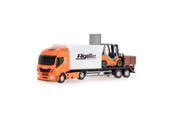 Brinquedo iveco hy-way com empilhadeira - Usual Brinquedos