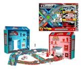 Brinquedo Kit 3 Veículos Resgate Pista De Montar Com Som
