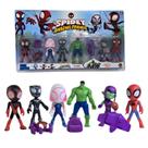 Brinquedo Kit 6 Bonecos Spidey E Amigos Espetaculares Articulados Super Hérois