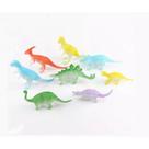 Brinquedo Kit 8 Dinossauros Emborrachados Brilha no escuro