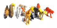 Brinquedo Kit Com 12 Mini Animais Da Selva