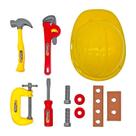 Brinquedo Kit Ferramentas Infantil 11 Peças com Capacete Brincar de Faz de Conta Brinquedo Kit Ferramentas Infantil 11 Peças com Capacete Brincar de Faz de Conta