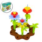 Brinquedo Kit Jardim Blocos De Montar Com Flores Coloridas