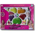Brinquedo kit miçangas bijus infantis joalheria peças coloridas acessórios