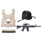 Brinquedo Kit Policial Com Colete Capacete e Acessórios Inmetro