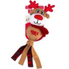Brinquedo Kong Wubba Holiday Assorted Rena Cabo de Guerra Com Apito para Cachorro Grande