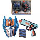 Brinquedo Lança Dardo C6 Dardos E Mascara Robo Art Brink