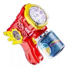 Brinquedo Lançador De Bolhas Sabão Colorido Com Luz Divertido.Vermelho