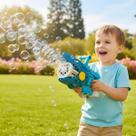 Brinquedo Lançador Solta Muitas Bolhas Tubarão Bubble Gun Azu Original