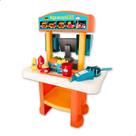 Brinquedo Lanchonete Infantil Big Star 16 Peças com Maquininha, Hambúrguer, Sorvete e Batata