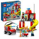 Brinquedo LEGO City Fire Station com carro de bombeiros 60375 Kids 4+