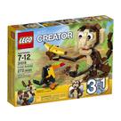 Brinquedo LEGO Creator 31019 Animais da floresta com macaco, tucano e esquilo