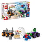 Brinquedo LEGO Marvel Hulk vs Rhino Monster Truck Showdown 10782