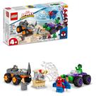 Brinquedo LEGO Marvel Hulk vs Rhino Monster Truck Showdown 10782