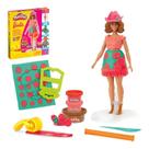 Brinquedo massinha play doh barbie laços, moda ou franja hasbro g1359
