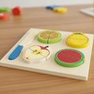 Brinquedo MDF Corta Frutas Legumes Doces Crec Brinquedos de Cozinha Corta Crec tiras autocolantes Frutas Madeiras