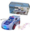 Brinquedo Menino Carrinho De Polícia Com Luzes 3d Som Luz