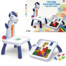 Brinquedo Mesinha De Pintura Unicórnio Com Projeção Tetris