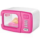 Brinquedo Micro-ondas Giratório Com Luz Microondas Rosa Premium Original