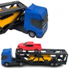 Brinquedo Miniatura Caminhão de Carga Cegonha + 2 Carros
