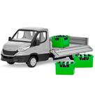 Brinquedo Miniatura Caminhão Iveco Drop Side Com Caixas De Bebidas Usual Brinquedos Brinquedo Miniatura Caminhão Iveco Drop Side Com Caixas De Bebidas Usual Brinquedos