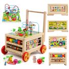 Brinquedo Montessori 7 em 1 de madeira Activity Cube FOPNETS com mais de 1 ano