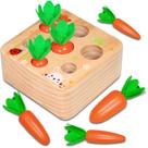 Brinquedo Montessori Hamsoo Carrot Harvest Shape, tamanho correspondente a 1 ano