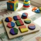 Brinquedo Montessori Madeira Frações Educativo Colorida Infantil Divertida 14x14Cm Brinquedo Montessori Madeira Frações Educativo Colorida Infantil Divertida 14x14Cm