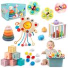 Brinquedo Montessori Plunack 6 em 1 para Bebês de 6 a 12 Meses