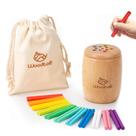 Brinquedo Montessori Sticks Woodtoe de madeira 11 cores de 1 a 3 anos