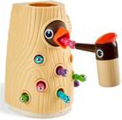 Brinquedo Montessori TOP BRIGHT Woodpecker Worm Magnetic Game 2Y