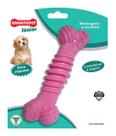 Brinquedo Mordedor para cachorro Osso super resistente Odontopet mastigação para cães filhotes Super Medio Rosa