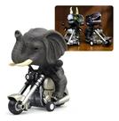 Brinquedo Moto Animais Motoqueiro Selvagens Friccao De Ferro