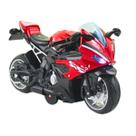 Brinquedo Moto de Ferro Esportiva Com Fricção Luz e Som 1 Peça -