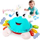 Brinquedo Musical JoySpark Crawling Crab Pelúcia com 50 Músicas