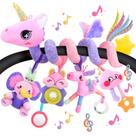 Brinquedo musical para assento de carro Zendstanding Unicorn 0-12 Months Girl