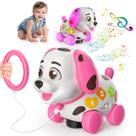 Brinquedo musical para cachorros BQU 3 em 1 para menina e menino de 1 ano rosa