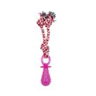 Brinquedo Osso Mordedor Anti Stress para Cães com Corda para Puxar - Brinquedo Osso Mordedor Anti Stress para Cães com Corda para Puxar -