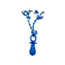 Brinquedo Osso Mordedor Anti Stress para Cães com Corda para Puxar - Brinquedo Osso Mordedor Anti Stress para Cães com Corda para Puxar -