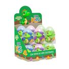 Brinquedo Ovo Slime Surpresa Enlace Kids Dino Cores Diversas - Embalagem com 12 Unidades