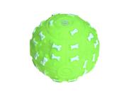Brinquedo P/ Cães Bola Com Osso Vinil Verde 7,5cm