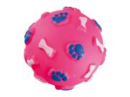 Brinquedo P/ Cães Bola Patinhas Vinil Rosa 7,5cm