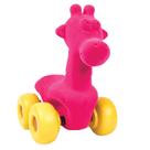 Brinquedo para bebês Rubbabu Pink Giraffe Aniwheels 18 cm a partir de 12 meses Brinquedo para bebês Rubbabu Pink Giraffe Aniwheels 18 cm a partir de 12 meses