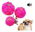 Brinquedo para Cães Bola Pequena Porta Petisco Emite Som para Cachorro Cães Pets - Médio 9 Cm