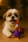 Brinquedo para Cães - Boneco Galo Carijó de Látex