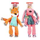 Brinquedo para cães KONG Floppy Knots Combo Fox and Bunny para médio/grande