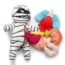 Brinquedo para cães Nocciola Halloween Zombie Mummy com guinchos e órgãos Brinquedo para cães Nocciola Halloween Zombie Mummy com guinchos e órgãos