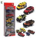 Brinquedo para carro Farfi Diecast Alloy Engineering Racing 1:64 5 unidades