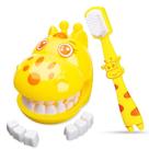 Brinquedo para escovar dentes YOUYA DENTAL Giraffe com escova de dentes de 3 anos ou mais