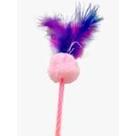Brinquedo para gato varinha interativa bolinha e penas Brinquedo para gato varinha interativa bolinha e penas